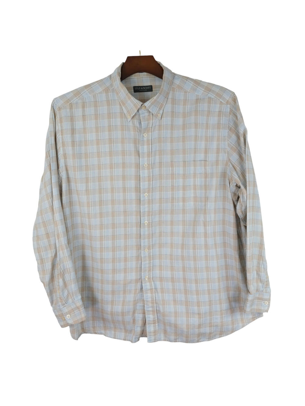 Mens Lyle & Scott Scotland Combed Cotton Button Down Shirt XXL